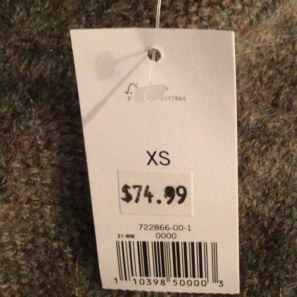 New Banana Republic heather split hem turtleneck sweater XS - Picture 7 of 7